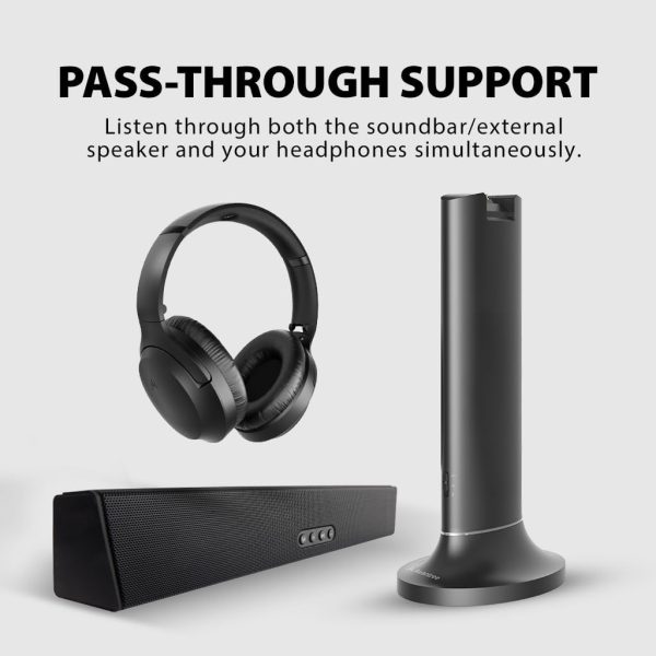 Avantree Opera Plus - Wireless Headphones for TV Watching, Compatible with TVs Equipped with HDMI ARC, Optical or AUX Audio Output Ports, Cinema & Clear Dialogue Modes, Enhanced Volume for Seniors - Image 5