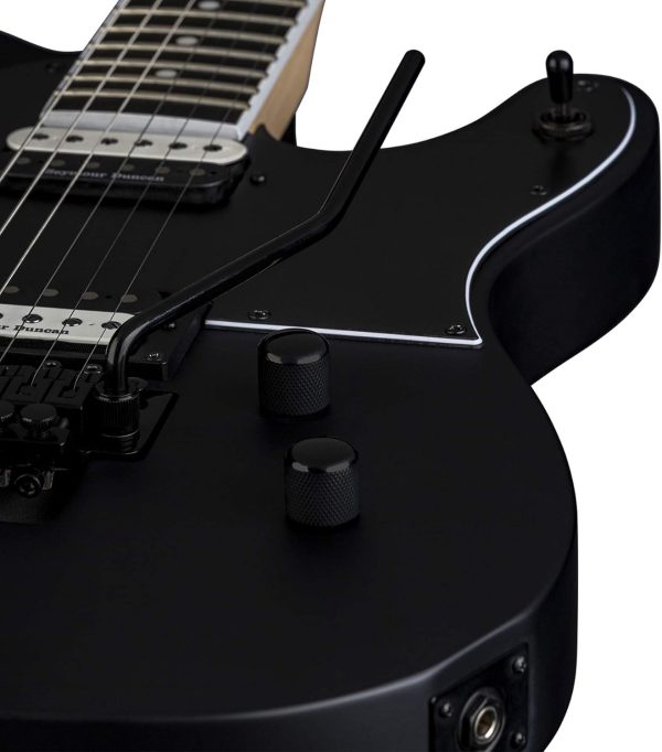 Dean Nash Vegas Select Floyd Flat Top Electric Guitar, Black Satin, NV SEL F BKS - Image 4